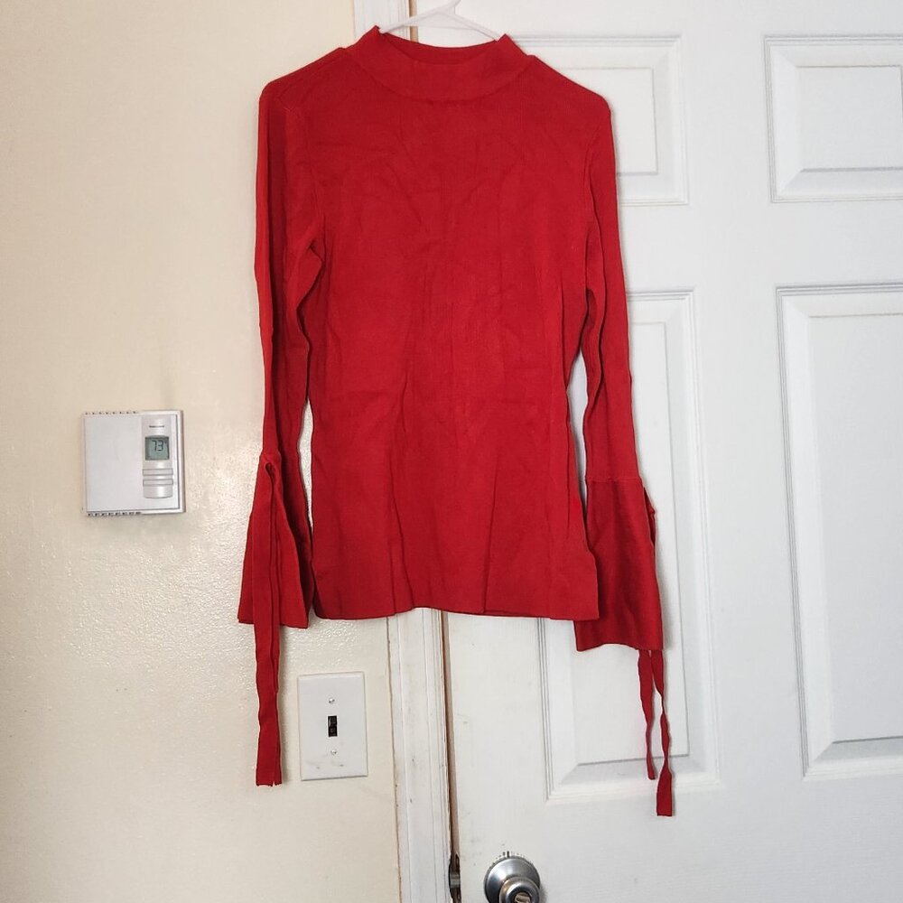 Chic Red Sweater Top